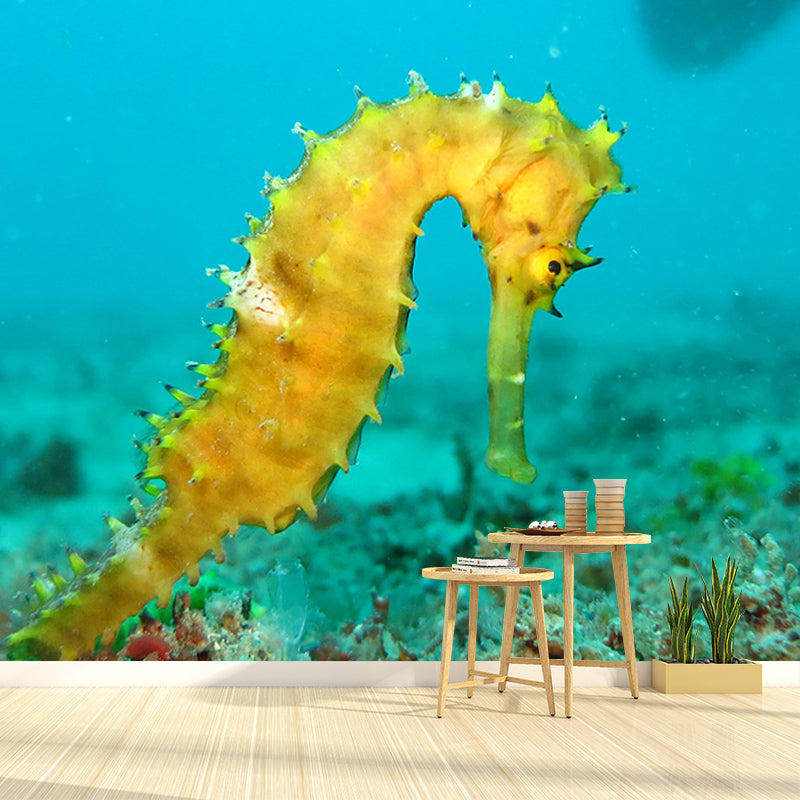 Underwater World Mildew Resistant Wallpaper Sleeping Room Wall Mural