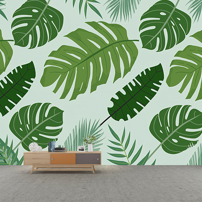 Illustration Environment Friendly Mural Wallpaper Tropical Plants Bedroom Wall Mural