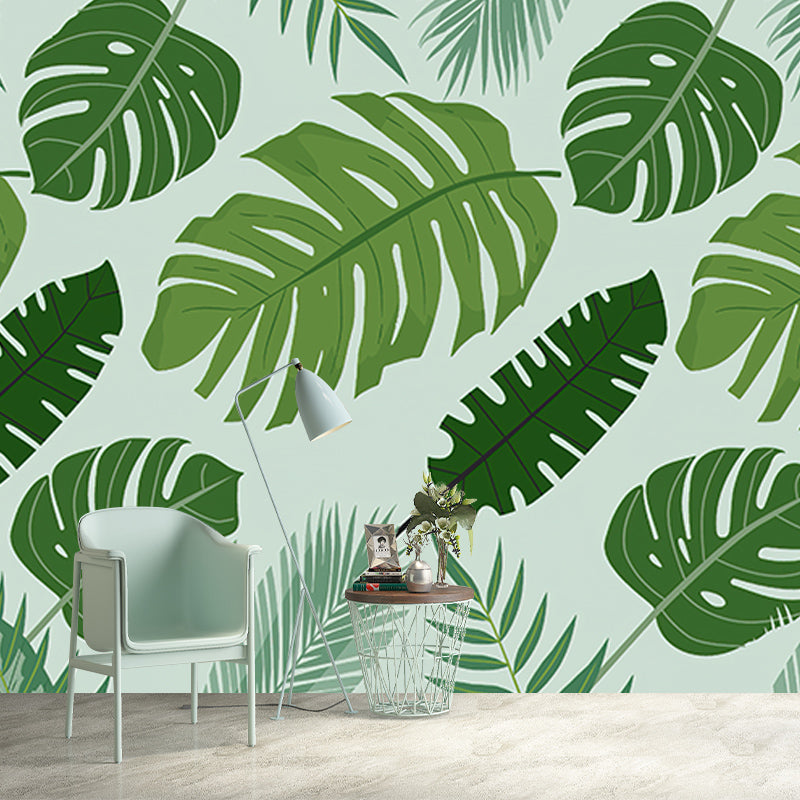 Illustration Environment Friendly Mural Wallpaper Tropical Plants Bedroom Wall Mural