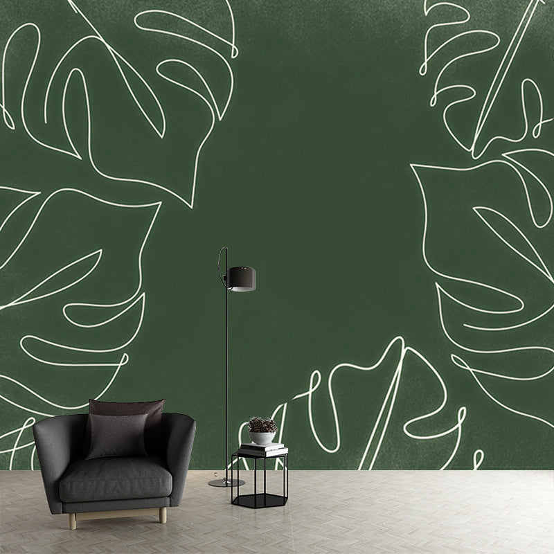 Illustration Environment Friendly Mural Wallpaper Tropical Plants Bedroom Wall Mural