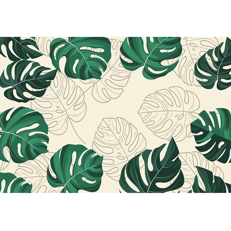 Illustration Stain Resistant Mural Wallpaper Tropical Plants Living Room Wall Mural