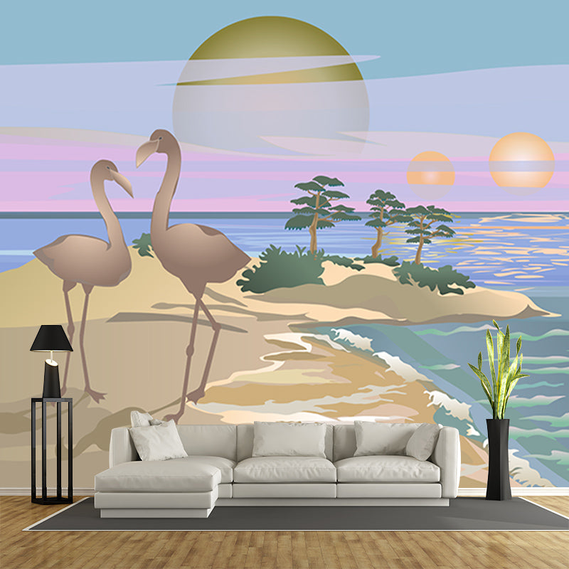 Environmental Wall Mural Wallpaper Tropical Scenery Sitting Room Wall Mural