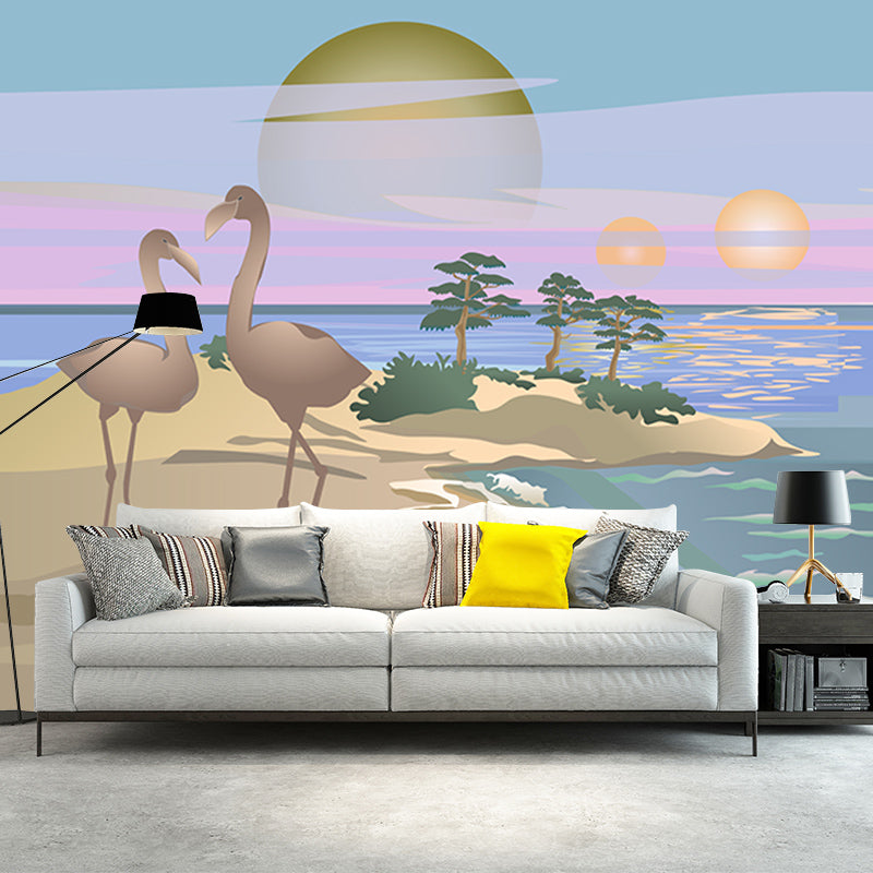 Environmental Wall Mural Wallpaper Tropical Scenery Sitting Room Wall Mural