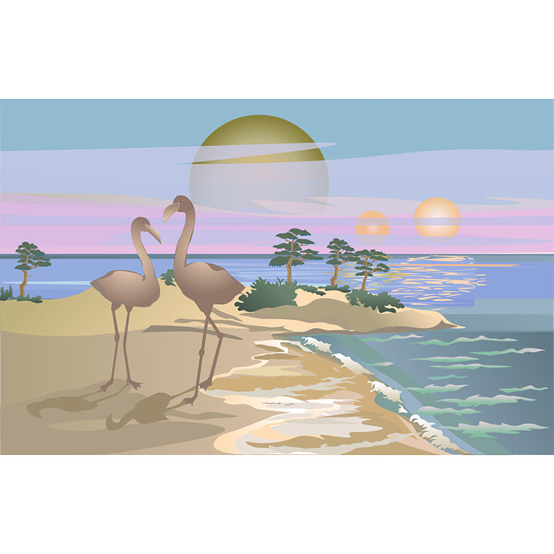 Environmental Wall Mural Wallpaper Tropical Scenery Sitting Room Wall Mural