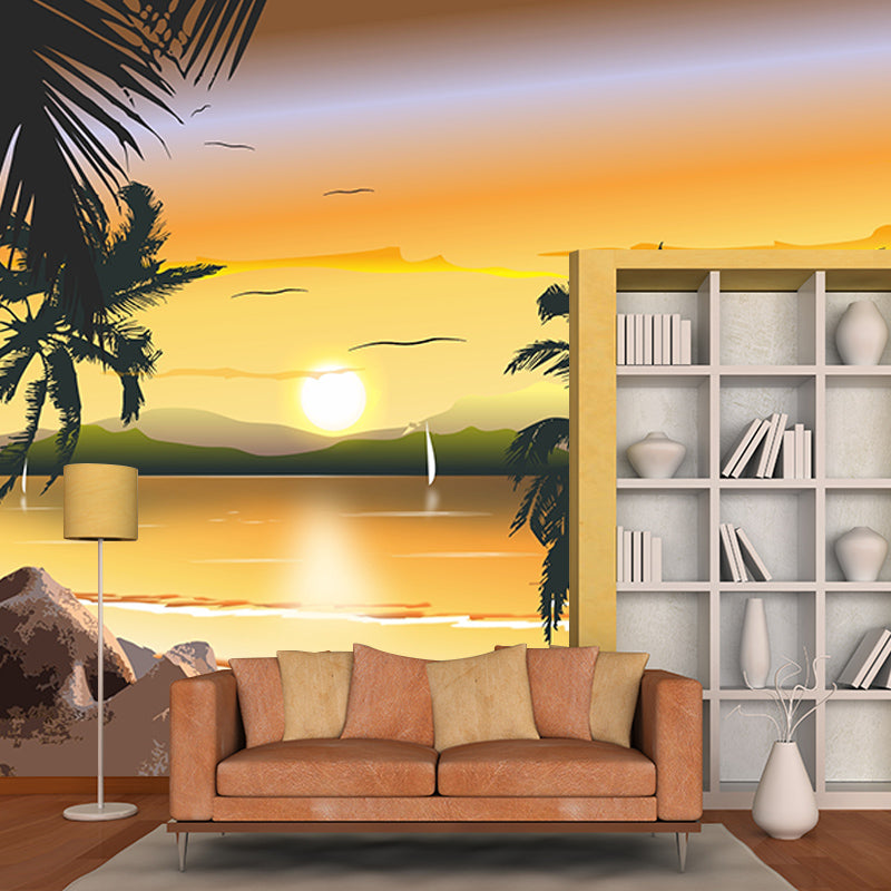Environmental Wall Mural Wallpaper Tropical Scenery Sitting Room Wall Mural