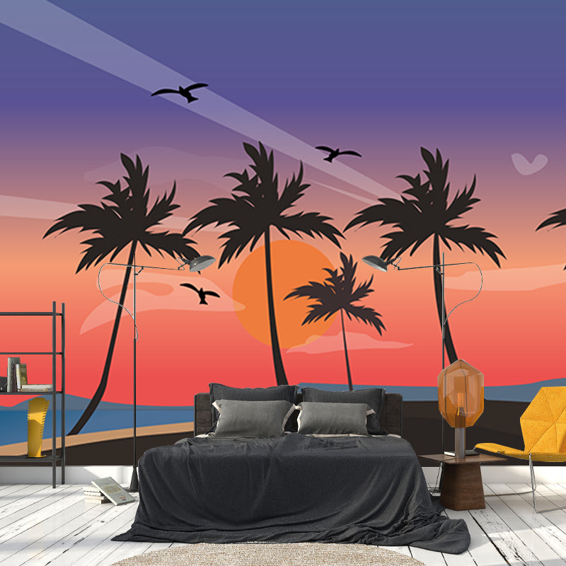 Modern Style Wall Mural Wallpaper Tropical Scenery Bedroom Wall Mural