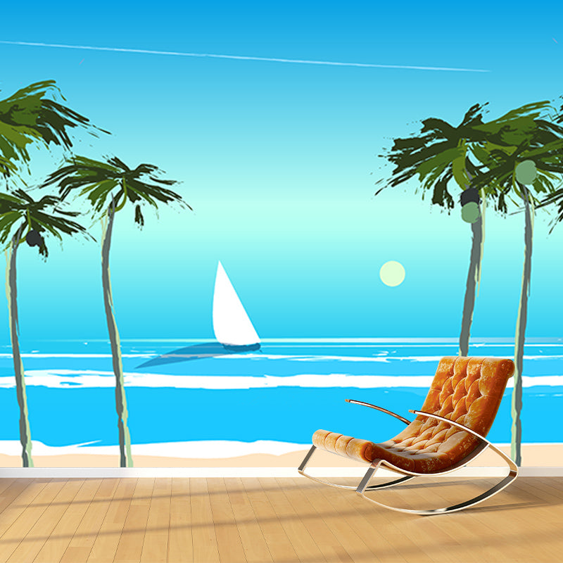 Modern Style Wall Mural Wallpaper Tropical Scenery Bedroom Wall Mural