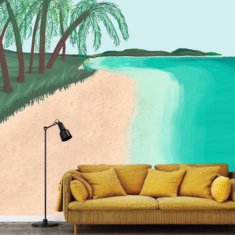 Modern Style Wall Mural Wallpaper Tropical Scenery Bedroom Wall Mural