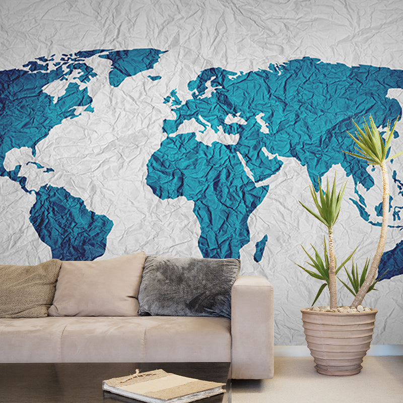 Beautiful Illustration Mural Wallpaper World Map Indoor Wall Mural