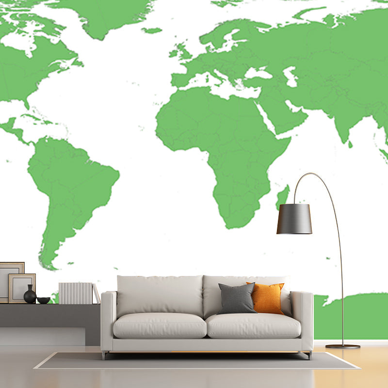 Beautiful Illustration Mural Wallpaper World Map Indoor Wall Mural