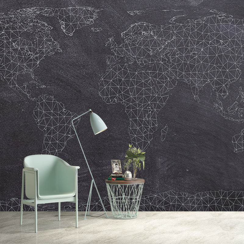 Beautiful Illustration Mural Wallpaper World Map Indoor Wall Mural