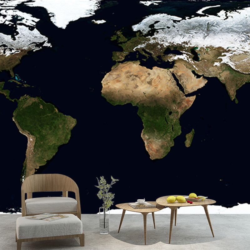 Beautiful Illustration Mural Wallpaper World Map Indoor Wall Mural