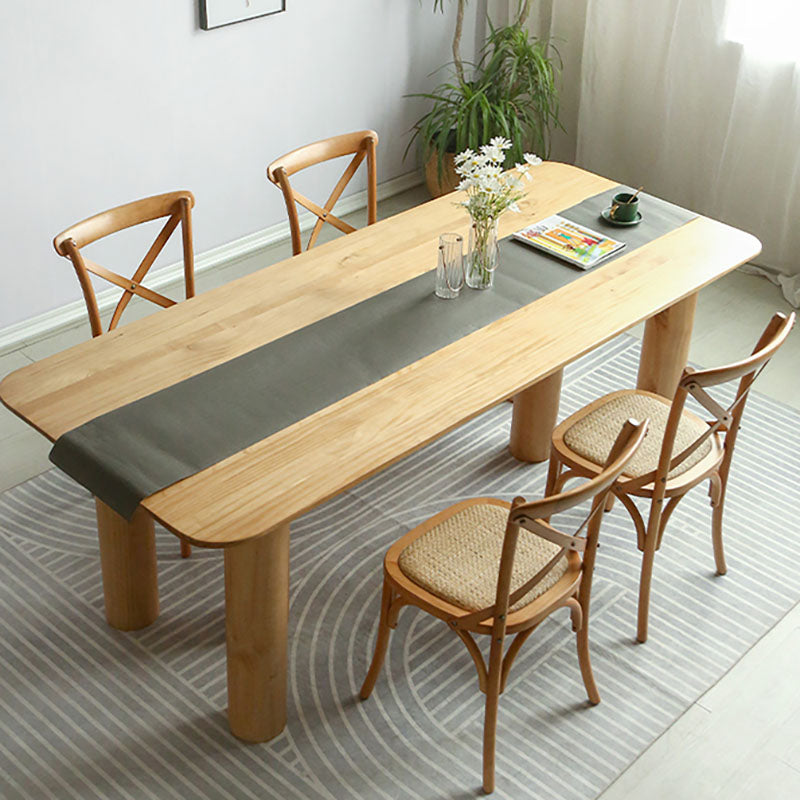 Solid Wood 1/2/5 Pieces Dining Set Modern Rectangle Dinette Table Set for Home Use