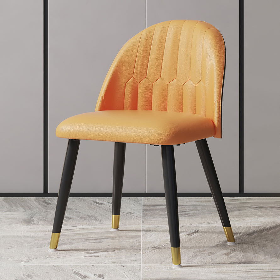 1/4/7 Pcs Metal Modern Dining Room Set with Round Table and Steel Legs Dining Set