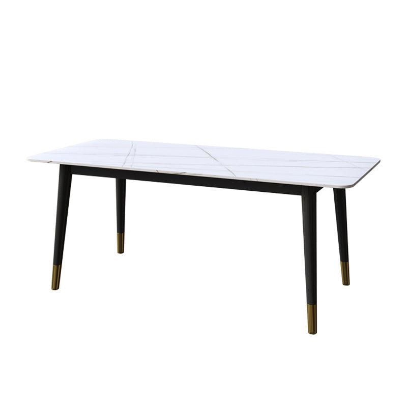 1/5/7 Pcs Metal Contemporary Dining Room Set with Rectangle Table Dining Set