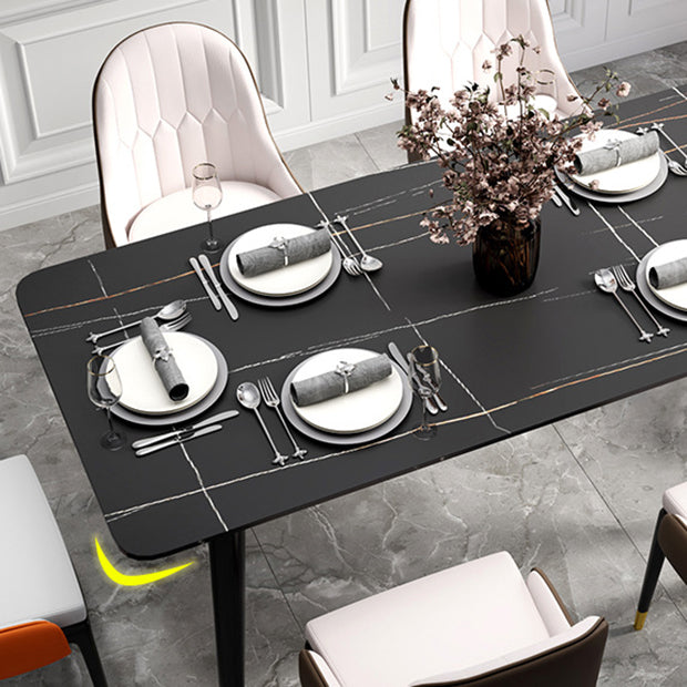 1/5/7 Pcs Metal Contemporary Dining Room Set with Rectangle Table Dining Set