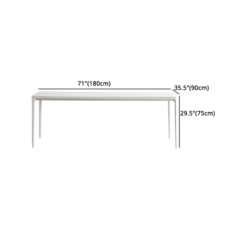 Modern 1/4/5/6/7 Pieces White Dining Set Sintered Stone Dining Table Set with Chairs