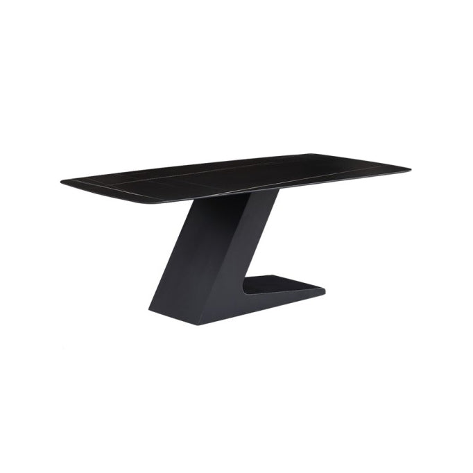 Modern 1/2/3/4/5 Pieces Black Dinette Set Sintered Stone Dining Table with Chairs