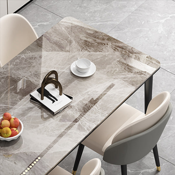 1/2/5/7 Pieces Modern Dining Set Sintered Stone Dinette Table Set with Chairs