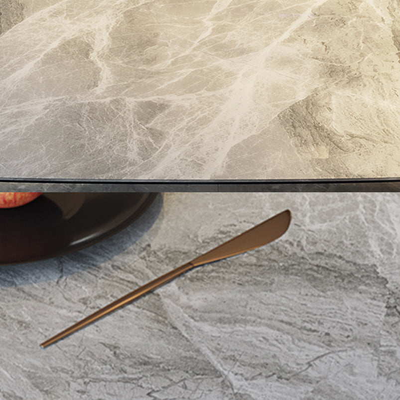 Modern 1/5/7 Pieces Dining Set Rectangle Sintered Stone Dining Table Set