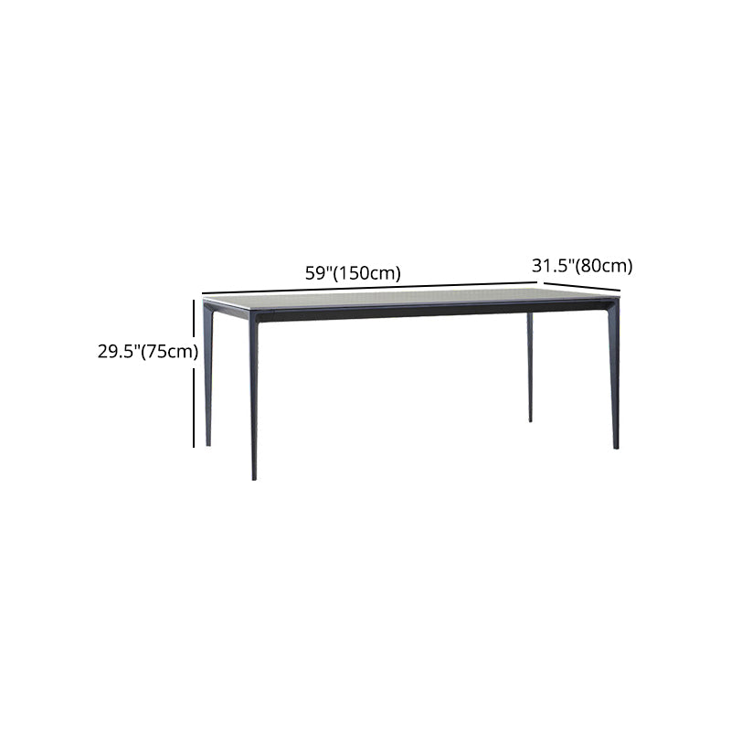Modern 1/3/4/7 Pieces Dining Set Rectangle Sintered Stone Dining Table Set