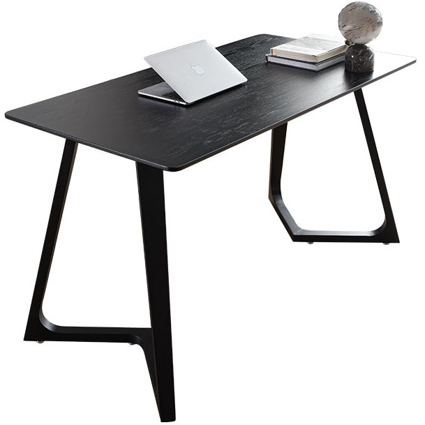 Mesa de comedor rectangular contemporánea de madera maciza mesa de madera de madera con base de trineo
