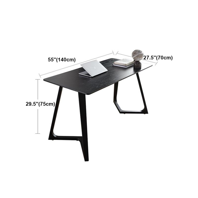 Mesa de comedor rectangular contemporánea de madera maciza mesa de madera de madera con base de trineo