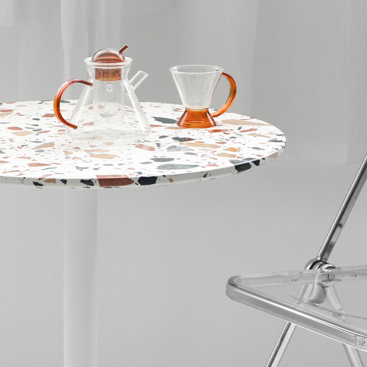 Mesa de comedor de pedestal de metal industrial para comedor para comedor