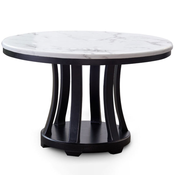 Mesa de comedor estándar moderna Mesa de comedor redonda de mármol con base de pedestal