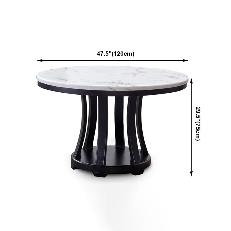 Mesa de comedor estándar moderna Mesa de comedor redonda de mármol con base de pedestal