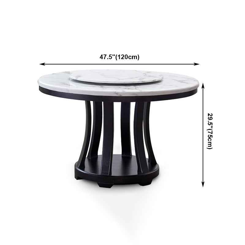 Mesa de comedor estándar moderna Mesa de comedor redonda de mármol con base de pedestal