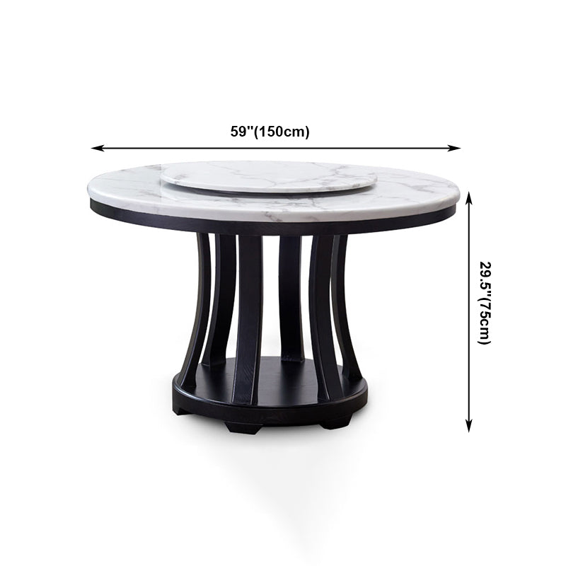 Mesa de comedor estándar moderna Mesa de comedor redonda de mármol con base de pedestal
