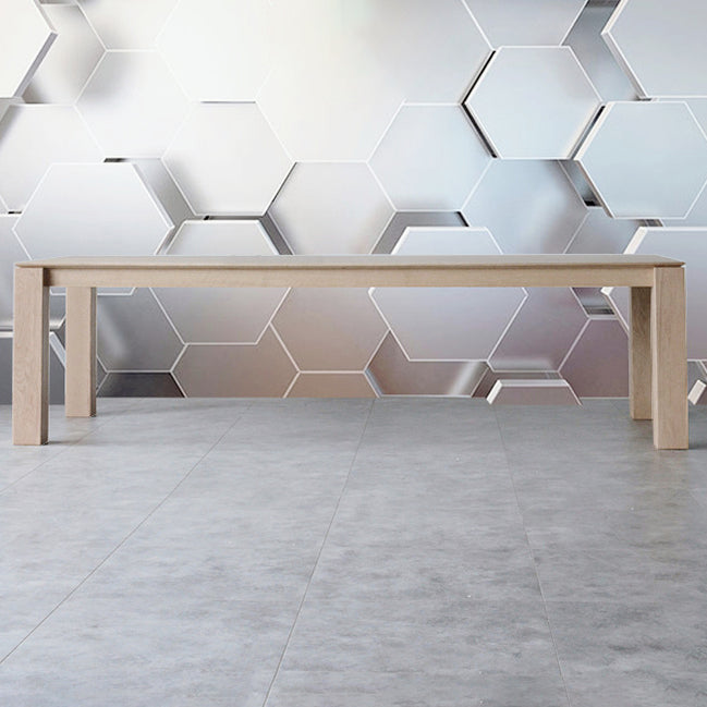 Wood Dining Table Rectangle Modern Table with 4 Legs for Restaurant