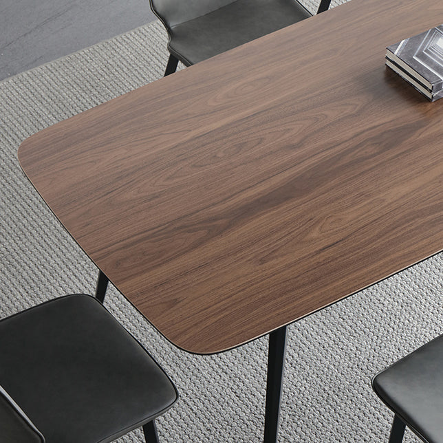 Mesa industrial de piedra sinterizada para restaurante, mesa de comedor rectangular con 4 patas de metal