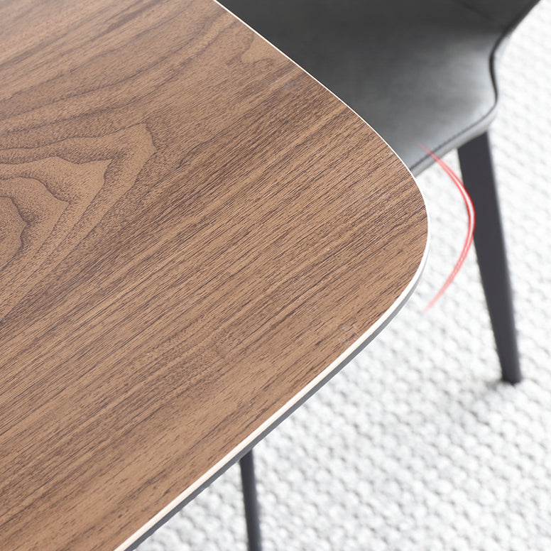 Mesa industrial de piedra sinterizada para restaurante, mesa de comedor rectangular con 4 patas de metal