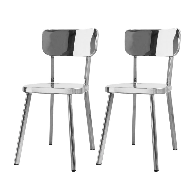 Chaise latérale de salle à manger en métal moderne, chaise sans bras à dossier ouvert pour restaurant