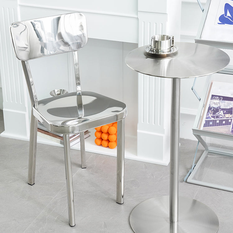 Chaise latérale de salle à manger en métal moderne, chaise sans bras à dossier ouvert pour restaurant