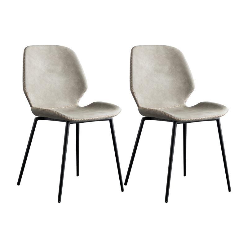 Silla lateral de comedor de metal moderno, respaldo sólido, silla sin brazos para uso en restaurantes