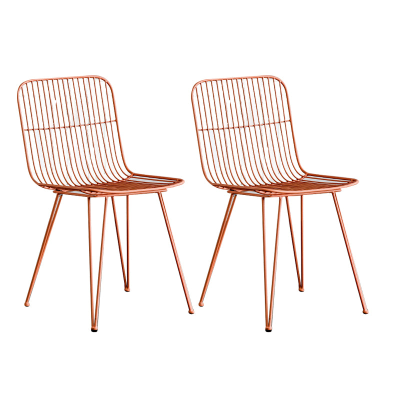 Silla lateral de comedor con respaldo abierto de diseño contemporáneo, sillas laterales de comedor sin brazos