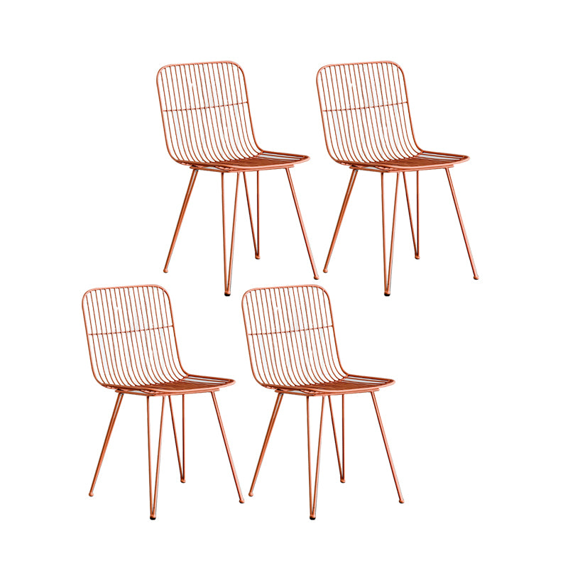 Silla lateral de comedor con respaldo abierto de diseño contemporáneo, sillas laterales de comedor sin brazos