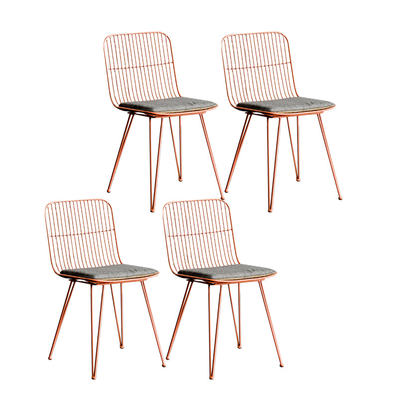 Silla lateral de comedor con respaldo abierto de diseño contemporáneo, sillas laterales de comedor sin brazos