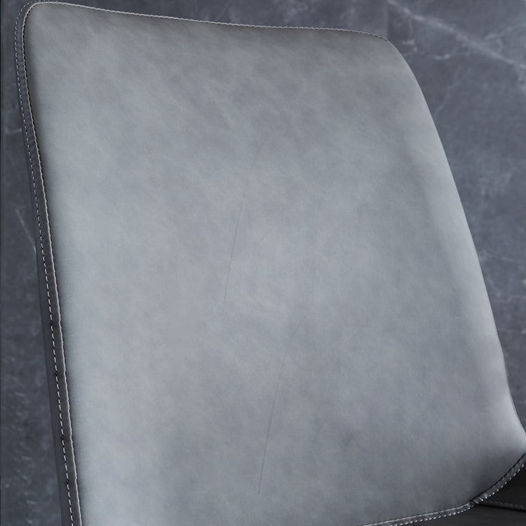 Silla lateral de cuero contemporánea para restaurante Silla de comedor con respaldo sólido