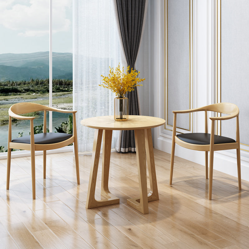 Silla de comedor de madera tradicional, silla lateral de cuero PU para uso en restaurantes