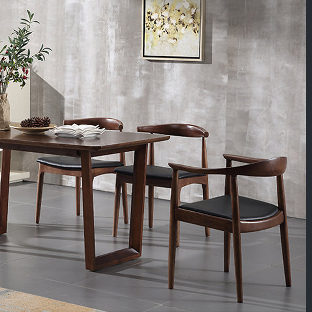Silla de comedor de madera tradicional, silla lateral de cuero PU para uso en restaurantes