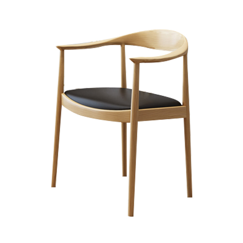 Silla de comedor de madera tradicional, silla lateral de cuero PU para uso en restaurantes
