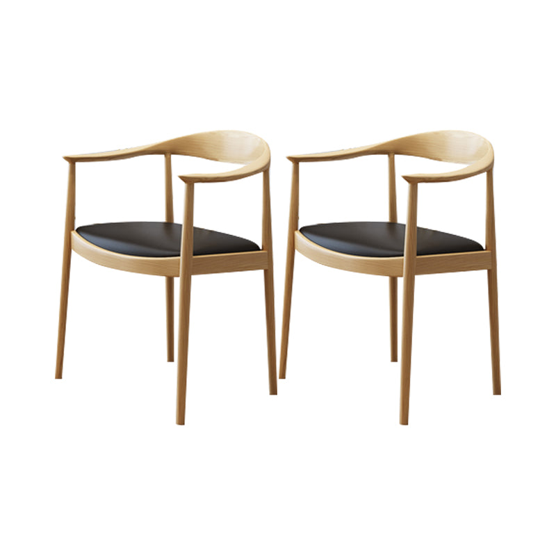 Silla de comedor de madera tradicional, silla lateral de cuero PU para uso en restaurantes
