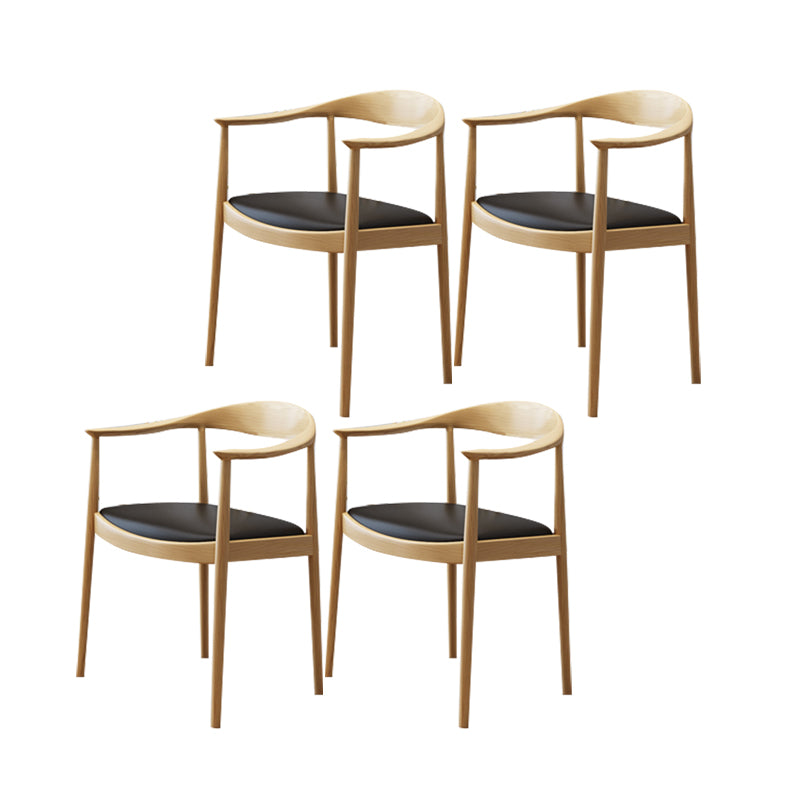 Silla de comedor de madera tradicional, silla lateral de cuero PU para uso en restaurantes