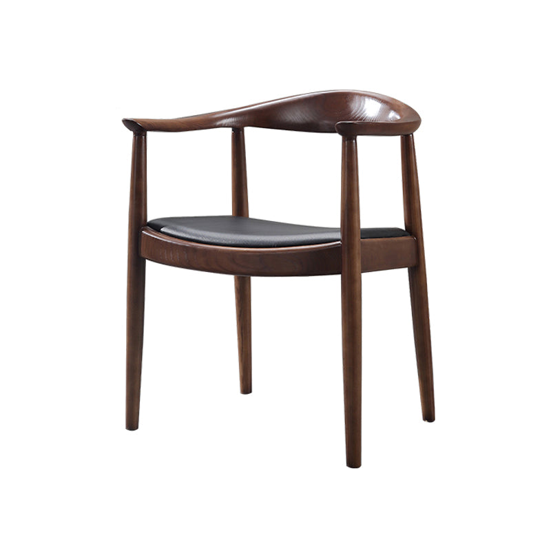Silla de comedor de madera tradicional, silla lateral de cuero PU para uso en restaurantes