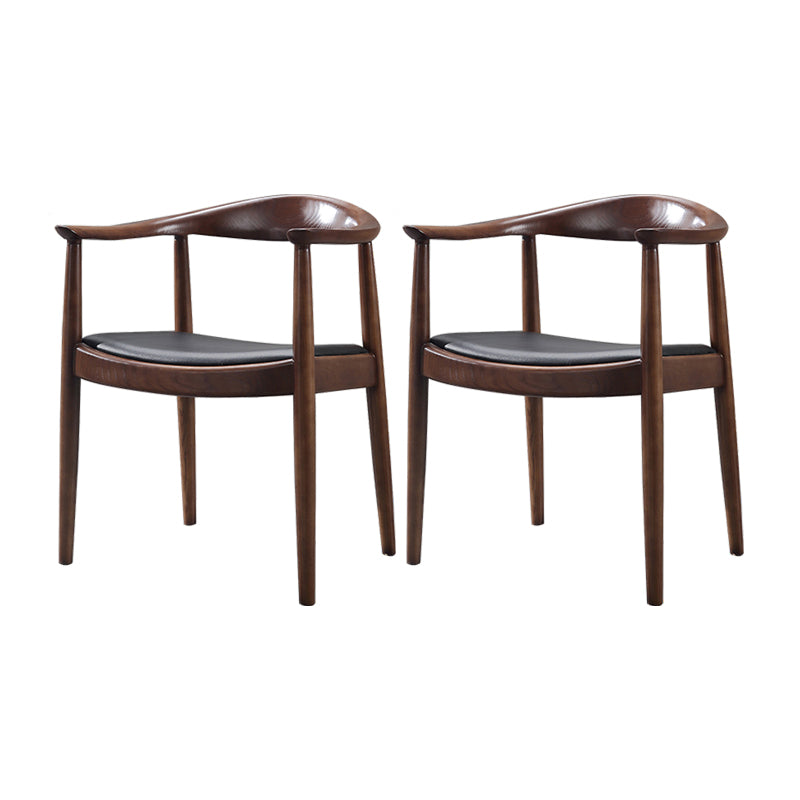 Silla de comedor de madera tradicional, silla lateral de cuero PU para uso en restaurantes