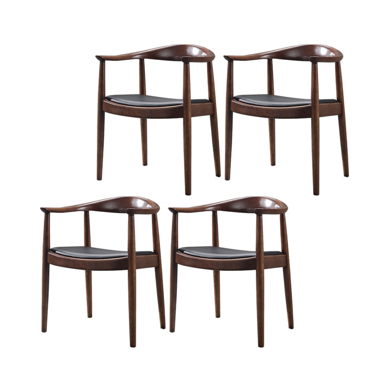 Silla de comedor de madera tradicional, silla lateral de cuero PU para uso en restaurantes